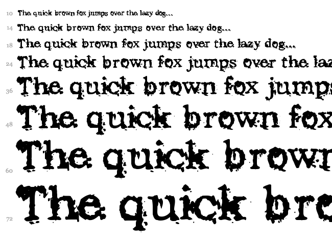 Struck Dead font waterfall